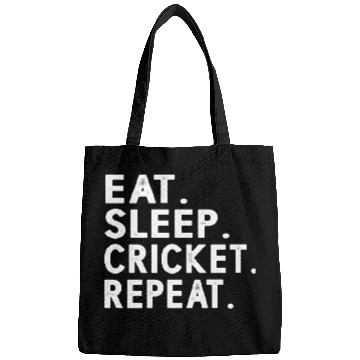 Discover Eat Sleep Cricket Repeat Funny Cricket Sport Game Bags