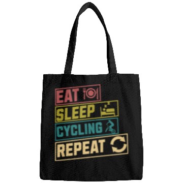 Discover Eat sleep cycling repeat hobby Bags