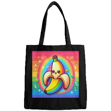 Discover Banana RainbowT-Bags