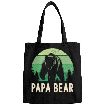 Discover Papa Bear Forest Green Retro Mens Bags
