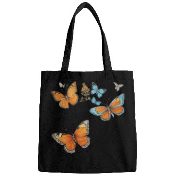 Discover Floral Harmony: Blooms and Butterflies" Bags