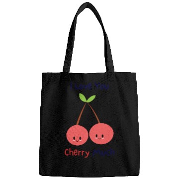 Discover I love you cherry much | funny pun Bags