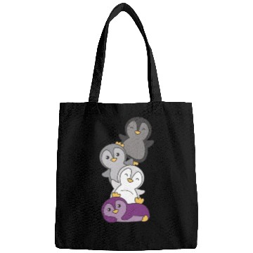 Discover Asexual Flag Pride Lgbtq Cute Penguin Bunch Bags