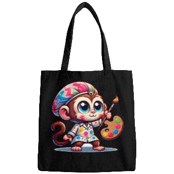 Discover Cute Monkey Artist Bags