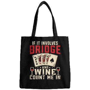 Discover Bridge And Wine Contract Bridge Player Bags