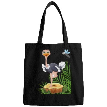 Discover Whimsical Stork with Insect View Bags