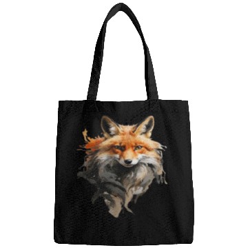 Discover Red Fox in Watercolor Description Bags