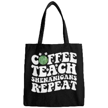 Discover Coffee Teach Shenanigans Repeat Disco Ball Teacher Bags