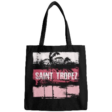 Discover Saint Tropez Vacation Souvenir Abstract Artistic Bags