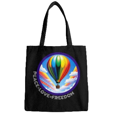 Discover Peace Love Freedom Ballon Bags