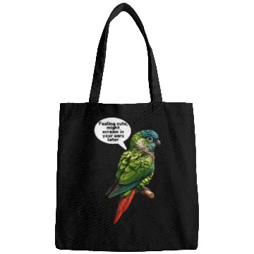 Discover Funny Green Cheeked Conure Cute Conure Parrot Bags