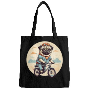 Discover Pug Riding Bike Bags