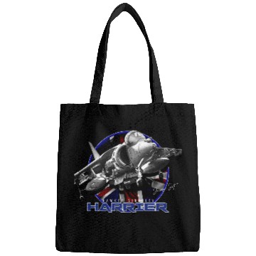 Discover Harrier Jump Jet Royal Air Force Fighterjet Bags