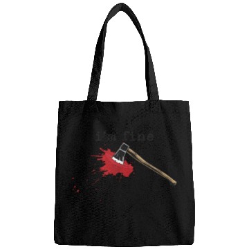 Discover I'm Fine Axe Stab Halloween Bloody Axe Costumebloo Bags