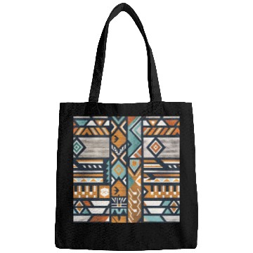 Discover Urban Tribal Pattern - Aztec - Concrete and Wood Bags