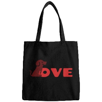 Discover My Dog is My Valentine Bags