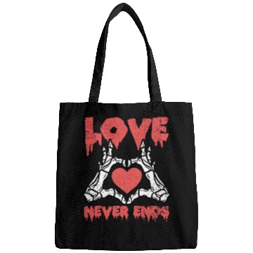 Discover LOVE NEVER ENDS - SKELETON HEART SHAPE Bags