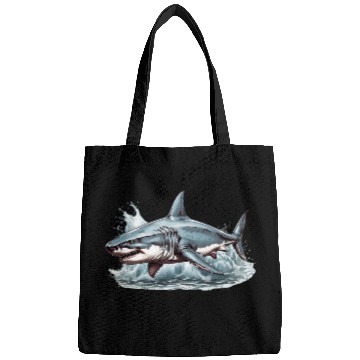 Discover Angry great white shark Bags