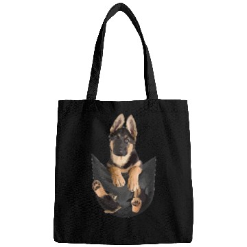 Discover German Shepherd In Pocket Funny Dog Lover Bags