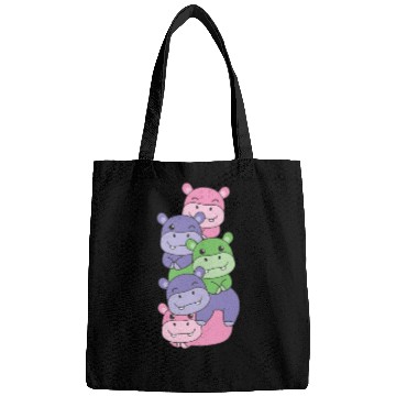 Discover Trigender Flag Pride Lgbtq Cute Hippo Bags