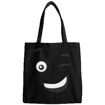 Discover happy face with wink Bags