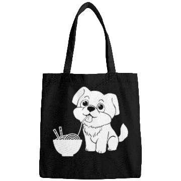 Discover Cute Dog Eating Ramen Bags