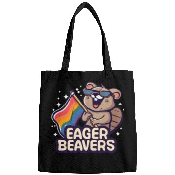 Discover Eager Beavers with Pride LGBT Flag Bags