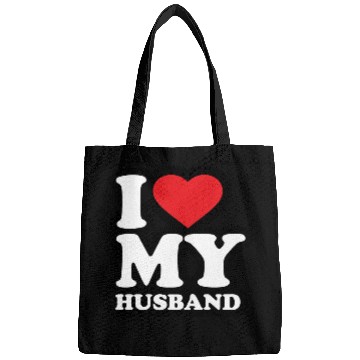 Discover I love my husband Bags