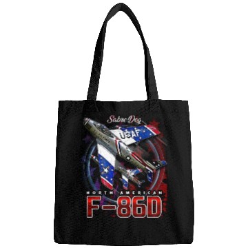 Discover F86D Sabre Dog Vintage Us Air Force Fighter Aircra Bags