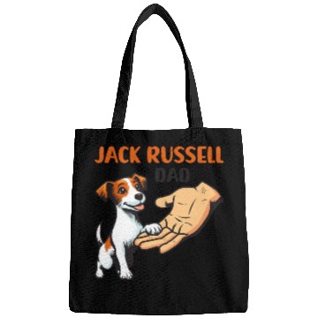 Discover Jack Russell Terrier Dad Typography Bags