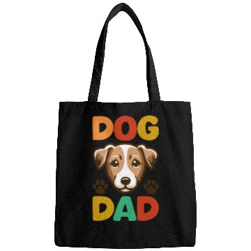 Discover Jack Russell Terrier Dog Dad Typography Bags
