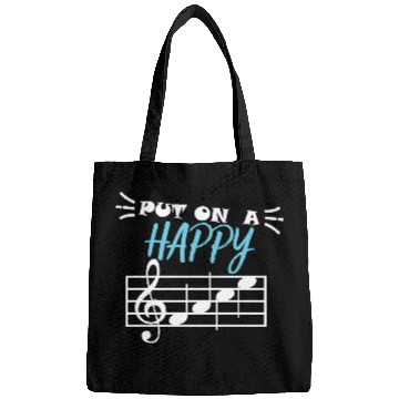 Discover Put On A Happy Face musical notes Bags