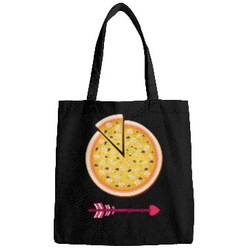 Discover PIZZA is my valentine - Arrow Pointing Left Bags