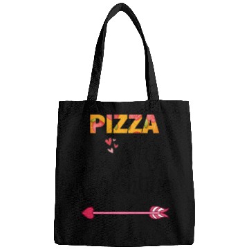 Discover PIZZA is my valentine - Arrow Pointing Right Bags