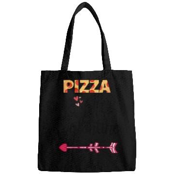 Discover PIZZA is my valentine - Arrow Pointing Right Bags