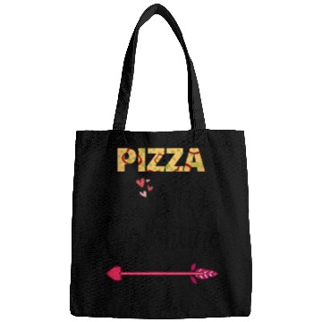 Discover PIZZA is my valentine - Arrow Pointing Right Bags