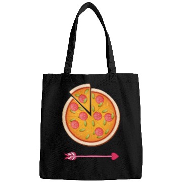 Discover PIZZA is my valentine - Arrow Pointing Left Bags