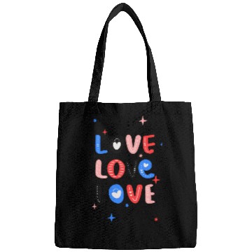 Discover White Red Pink Light Blue Black Bold Valentine Bags