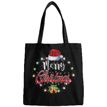 Discover Merry Christmas Buffalo Red Plaid Lights Bags