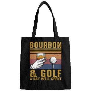 Discover Bourbon Golf Funny Golfer Bourbon Lover Bags