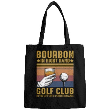 Discover Bourbon Golf Funny Golfer Bourbon Lover Bags
