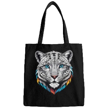 Discover Majestic Snow Leopard Portrait - Exotic Wildlife Bags