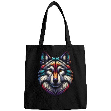 Discover Vivid Abstract Wolf Bags
