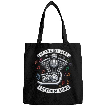 Discover The Engine Sings Freedom Song Motorcycle Bags