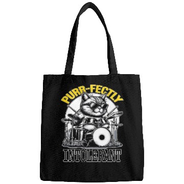 Discover Cat Drummer, Purrfectly Intolerant Beat Master Bags