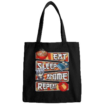Discover eat sleep anime repeat cute lovers obsessed Bags
