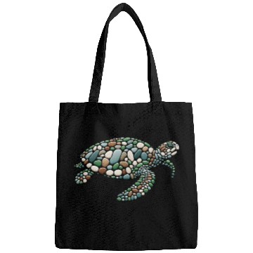 Discover Serenity Swim - Stone Mosaic Sea Turtle Bags
