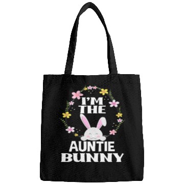 Discover I Am Auntie Easter Bunny Flower Wreath Easter Bags