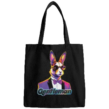 Discover Pop Art Playboy Rabbit Gentleman Cyberpunk Bunny Bags