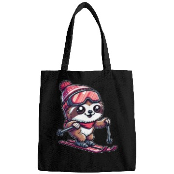 Discover Sloth Skier Winter Vacation Fun Bags